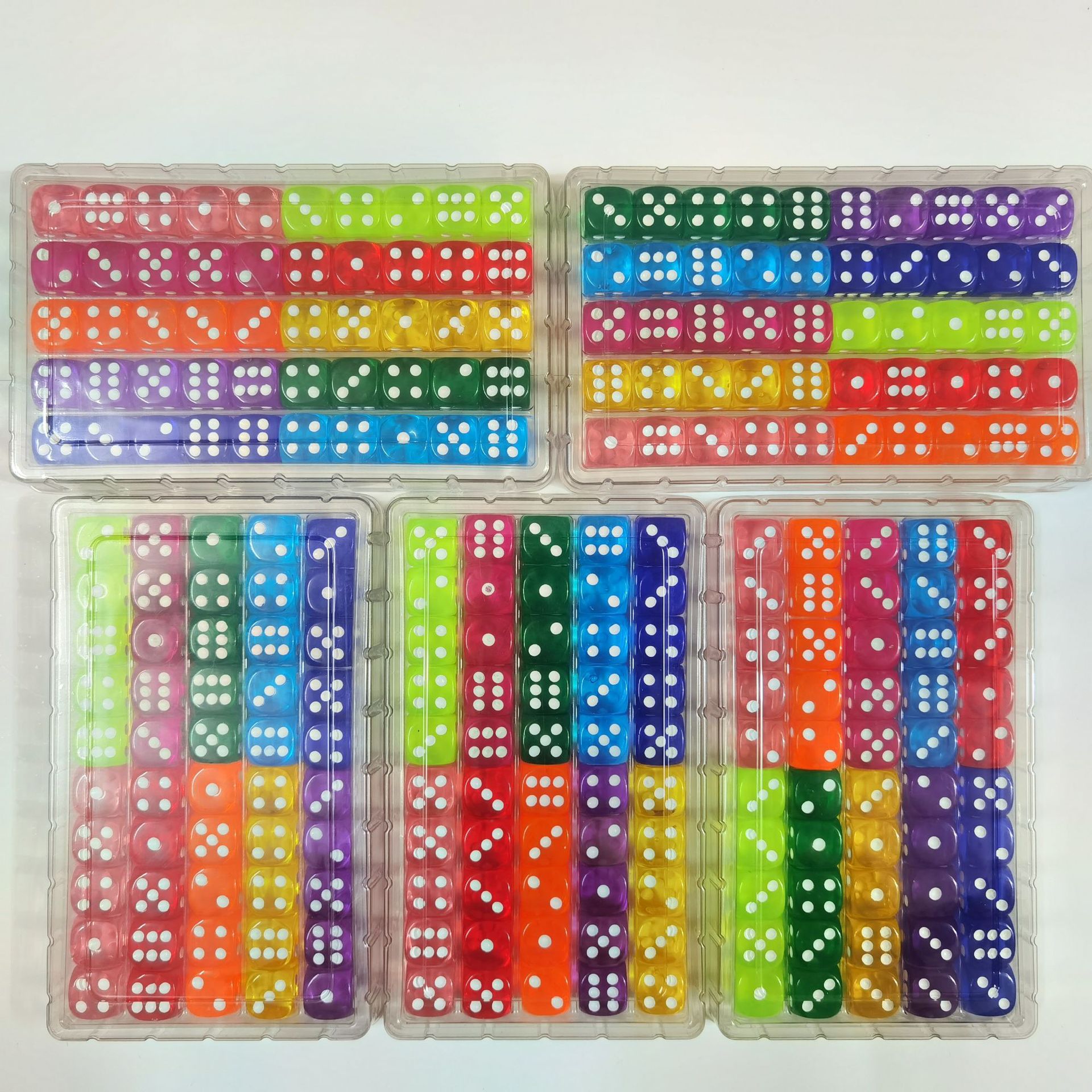 16mm Clear Color Crystal Acrylic Rounded Dice Boxed Dice Clear Large Color Multicolor Optional