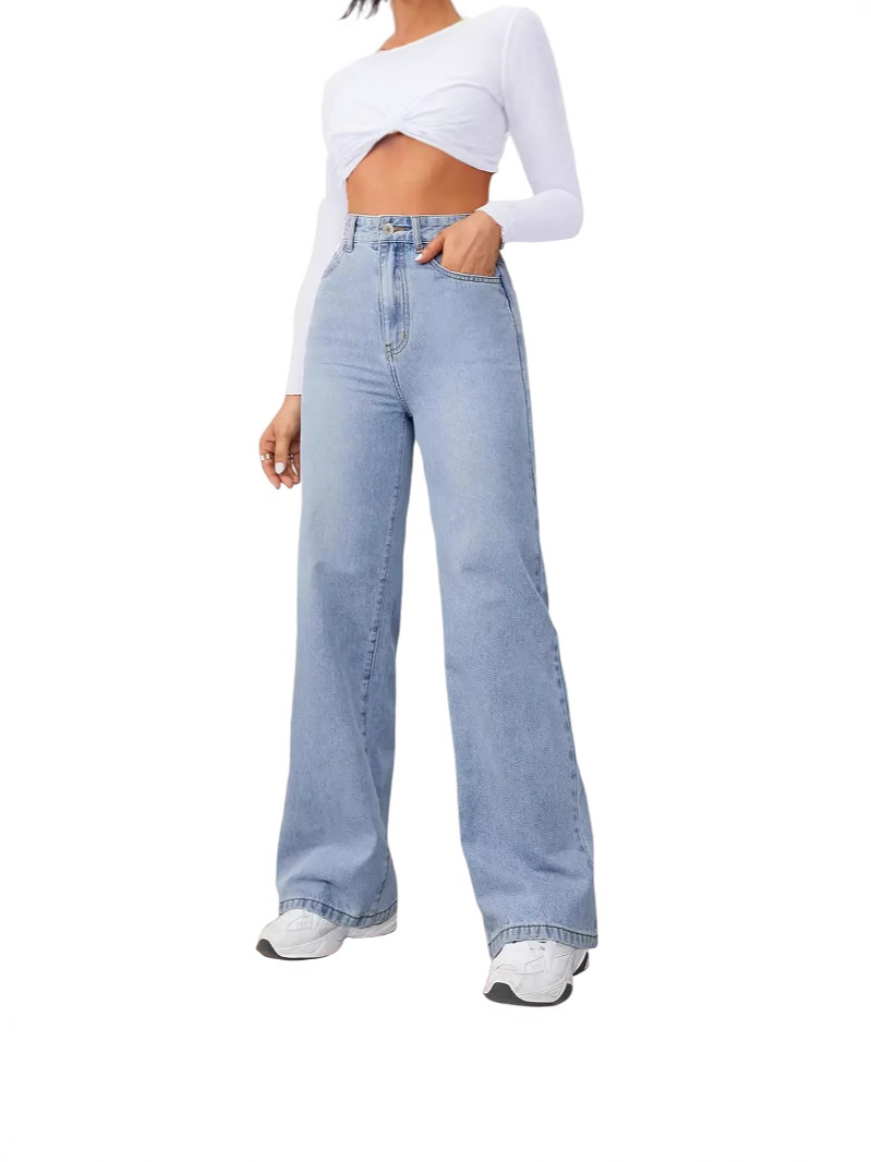 джинсы 20245 стрейч для женщин свободного кроя прямые кросс-бодр Европа и Америка Amazon AliExpress в наличии от производителей