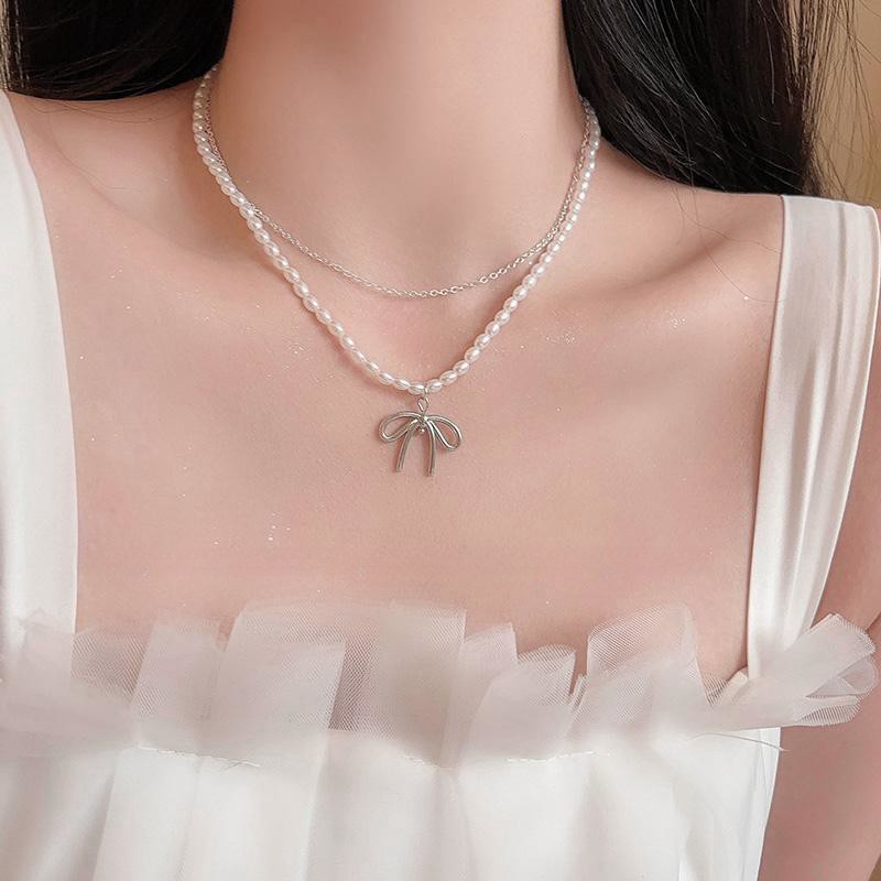 High-end Pearl Necklace Women's Simple Niche Design Sweet Cool Spice Girl Style Fashion Light Luxury All-match Collar Chain Necklace