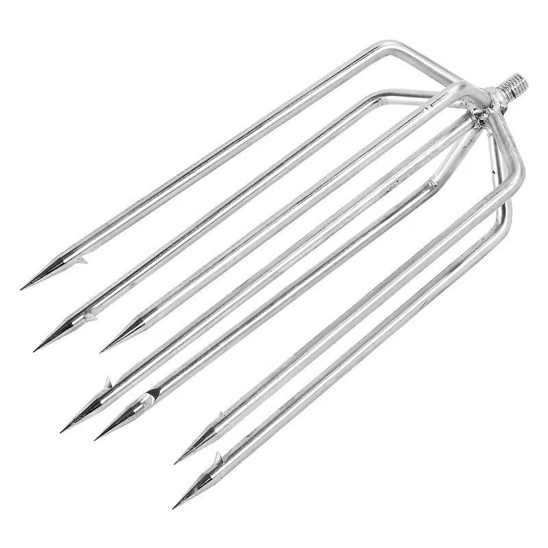 Metal Harpoon Headband Barbed Harpoon Old Fishing Tools Large small size Hook 7 Teeth Lantern Harpoon