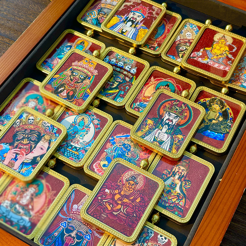 2025 New Xizang Hand-Painted Cinnabar Thangka Pendant Ethnic Style Gawu Box Wholesale
