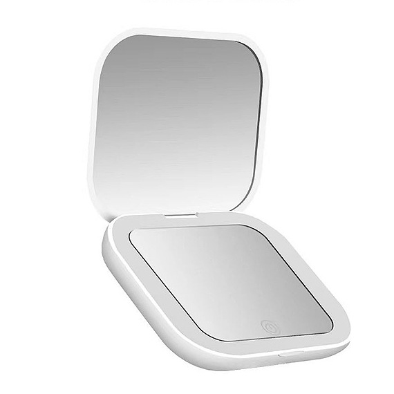 Handheld Flip-Top Led Makeup Mirror Fill-In Light Portable Charging Shein Xiyin Tm Cross-Border Popular Mirror Portable