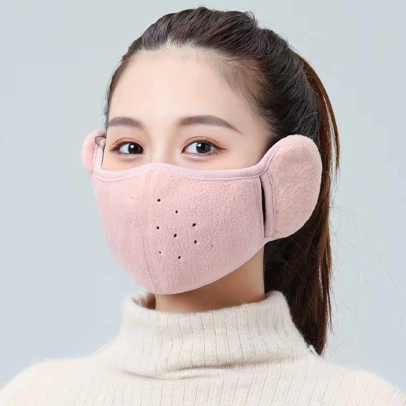 Winter Mask Women's Cold-proof New Warm Mask Two-in-one Earmguard Men's Earmguard Riding Windproof Mask