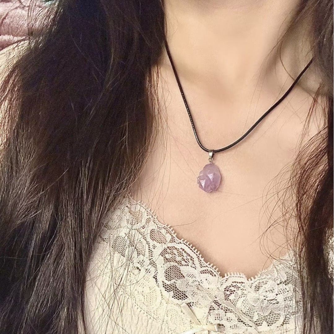 Factory Direct high quality Amethyst Stone Pendant Shape Amethyst Pendant DIY Stone Pendant Jewelry