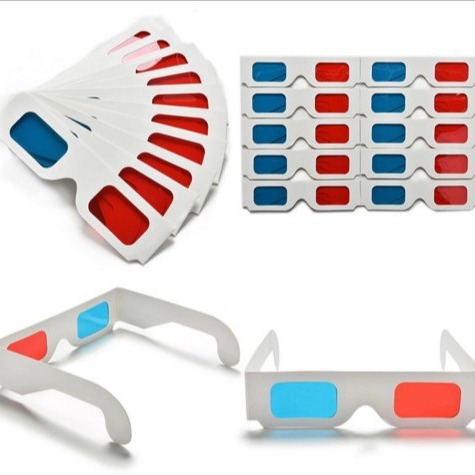 Manufacturer Paper Frame 3D Glasses 3D Stereo Glasses Red and Blue 3D Glasses Can Print Logo