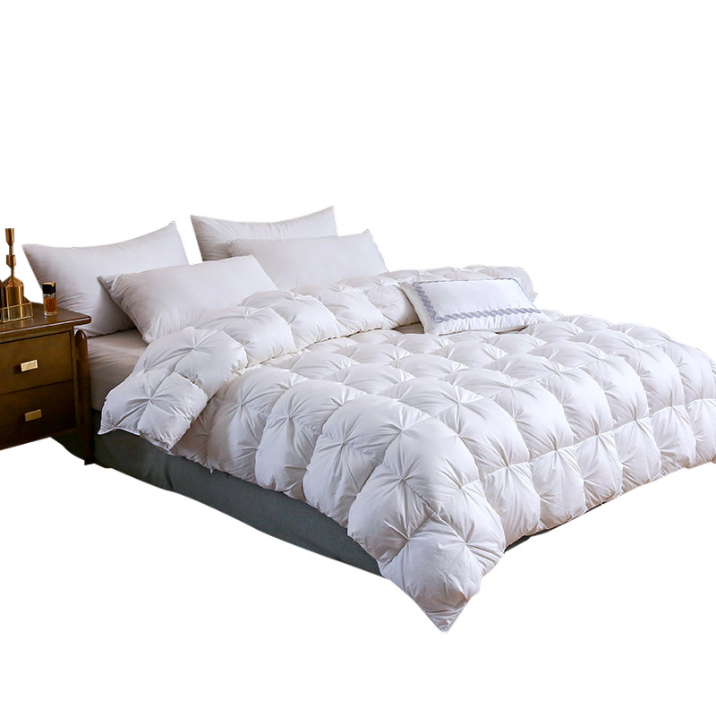 Hotel cotton twisted duvet white goose down quilt core thickened warm winter quilt single double spring and autumn quilt wholesale