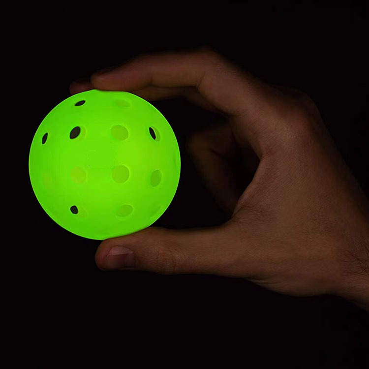 Glow Luminous Pickleball 40-Hole Pickleball 74mm Indoor and Outdoor Gpickleball Plastic Floating Hole Ball