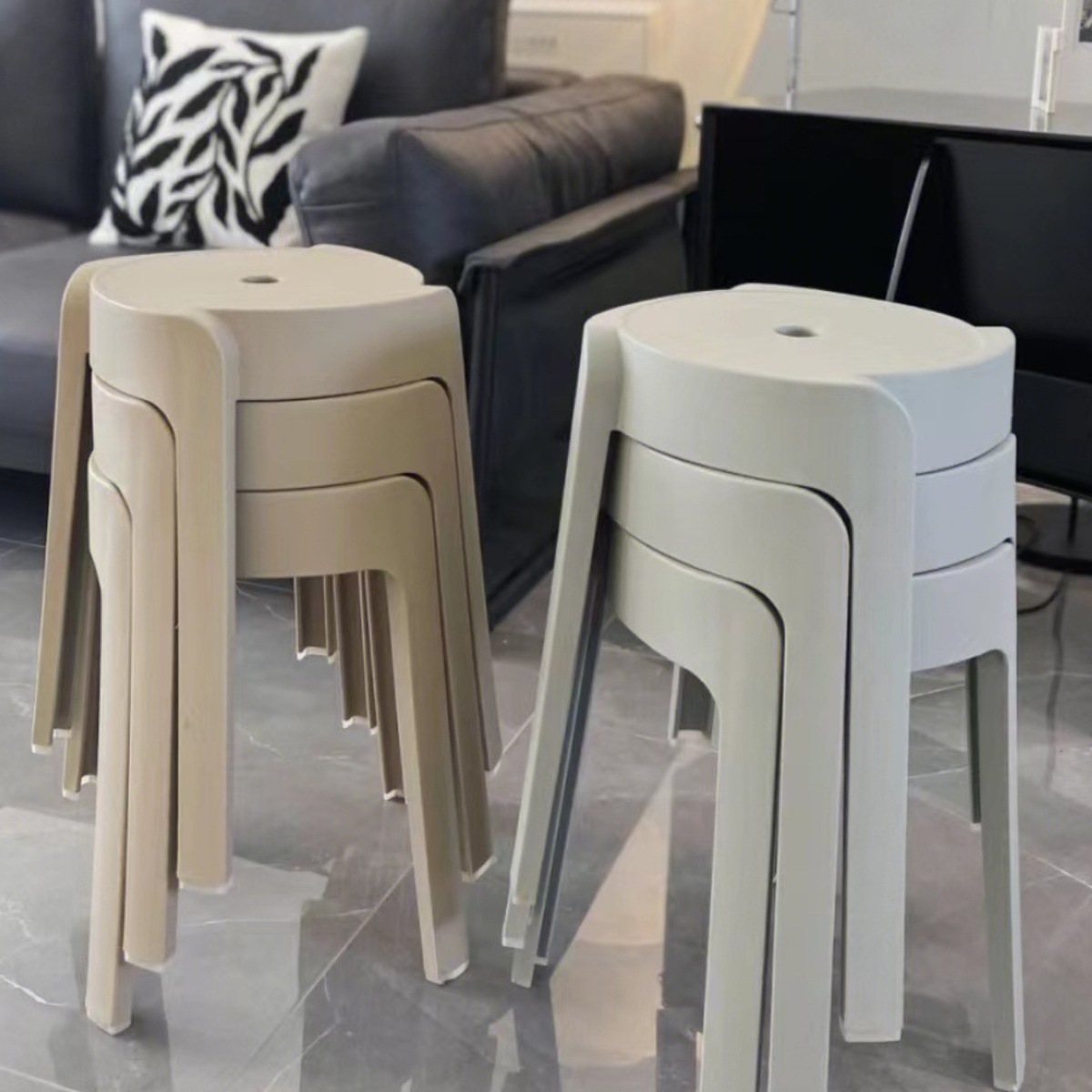Увеличенный циклонный табурет для дома, высокий табурет, современный круглый табурет из пластика
