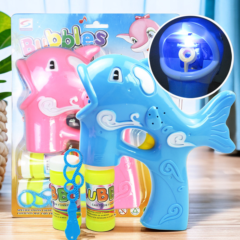 Большой электрический дельфин, пистолет для мыльных пузырей с музыкой