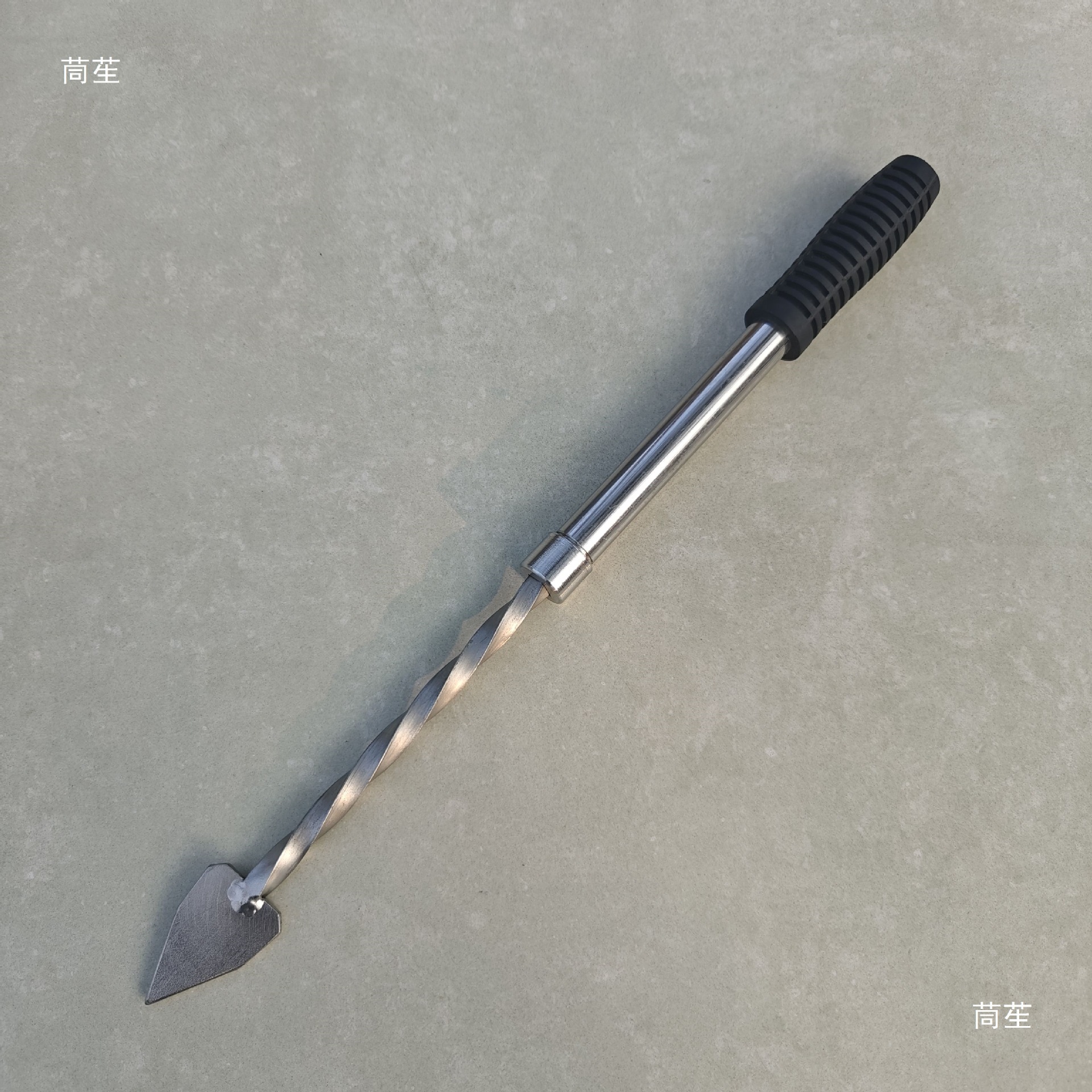 New Stainless Steel Semi-Manual Drill for Cleaning Ash and Holes, Wrist-Friendly Manual Drill, Durable and Burn-Resistant Barbecue Grill Round Hole Tool