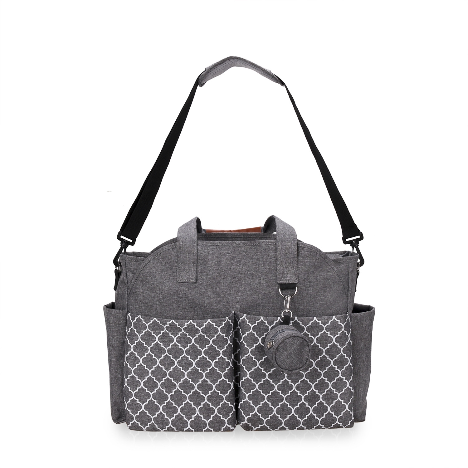 New Portable Shoulder Mommy Bag with Printed Geometric Pacifier Bag Mother and Baby Travel Outdoor Mommy Bag