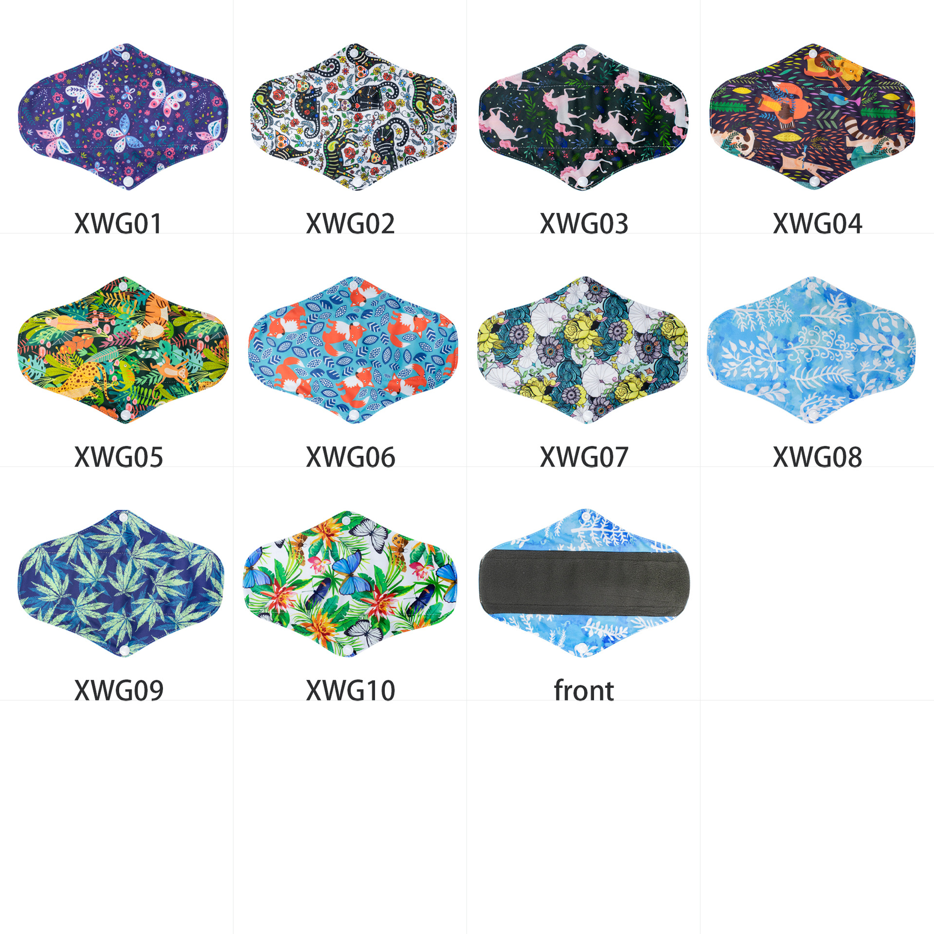 Bamboo Charcoal Spliced Washable Sanitary Pads, Menstrual Period Aunt Pads, Maternity Sanitary Napkins [300 Pieces, Free Shipping]