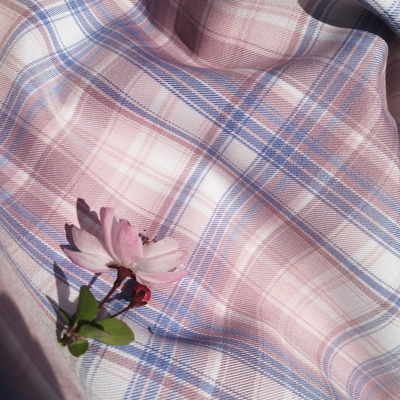 Support to map to sample custom yarn-dyed plaid polyester non-elastic yarn-dyed plaid jk uniform skirt fabric