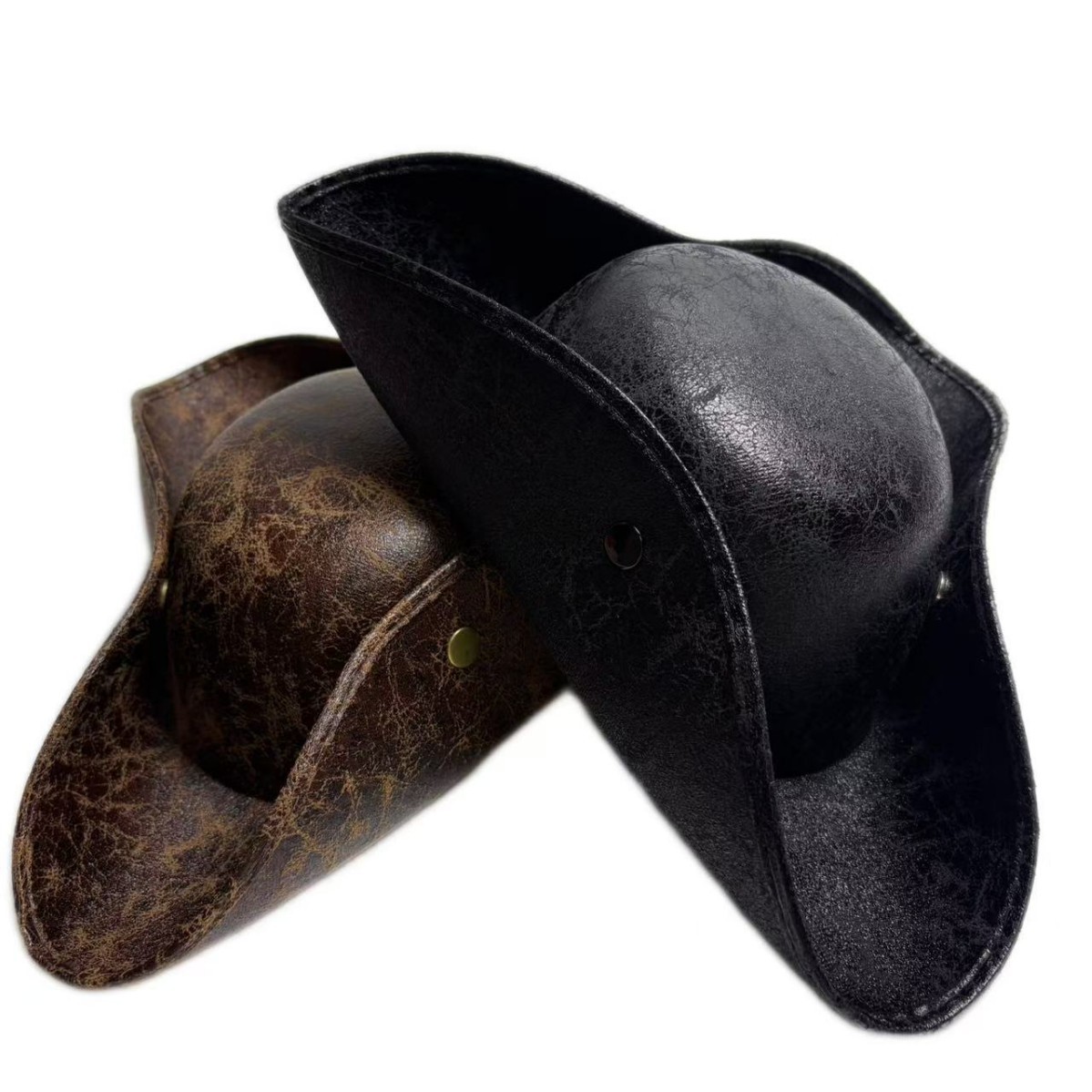 Имитационная кожаная пиратская шляпа для Хэллоуина, карнавальные аксессуары