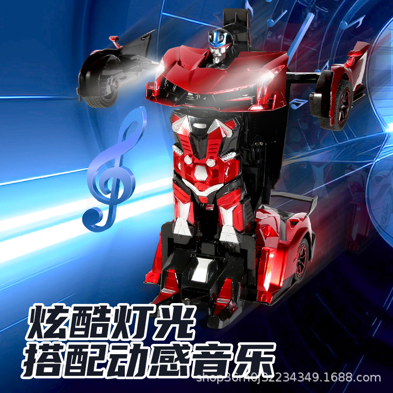 Large Electric Cool Gesture Induction Deformation Remote Control Car King Kong Bumblebee Robot Boy Racing Toy