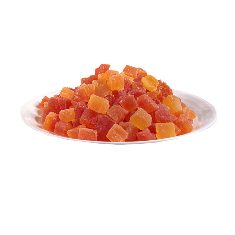 Thailand papaya diced non-essence pigment baking raw materials papaya broken fruit tea fruit oat dried papaya