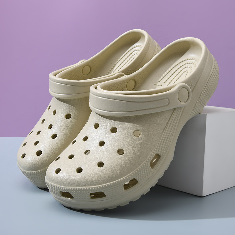 Unlabeled Star Summer Eva Casual Croc Shoes Women's Anti-Slip Outer Slippers Increased Deodorant Outdoor Couple Sandals