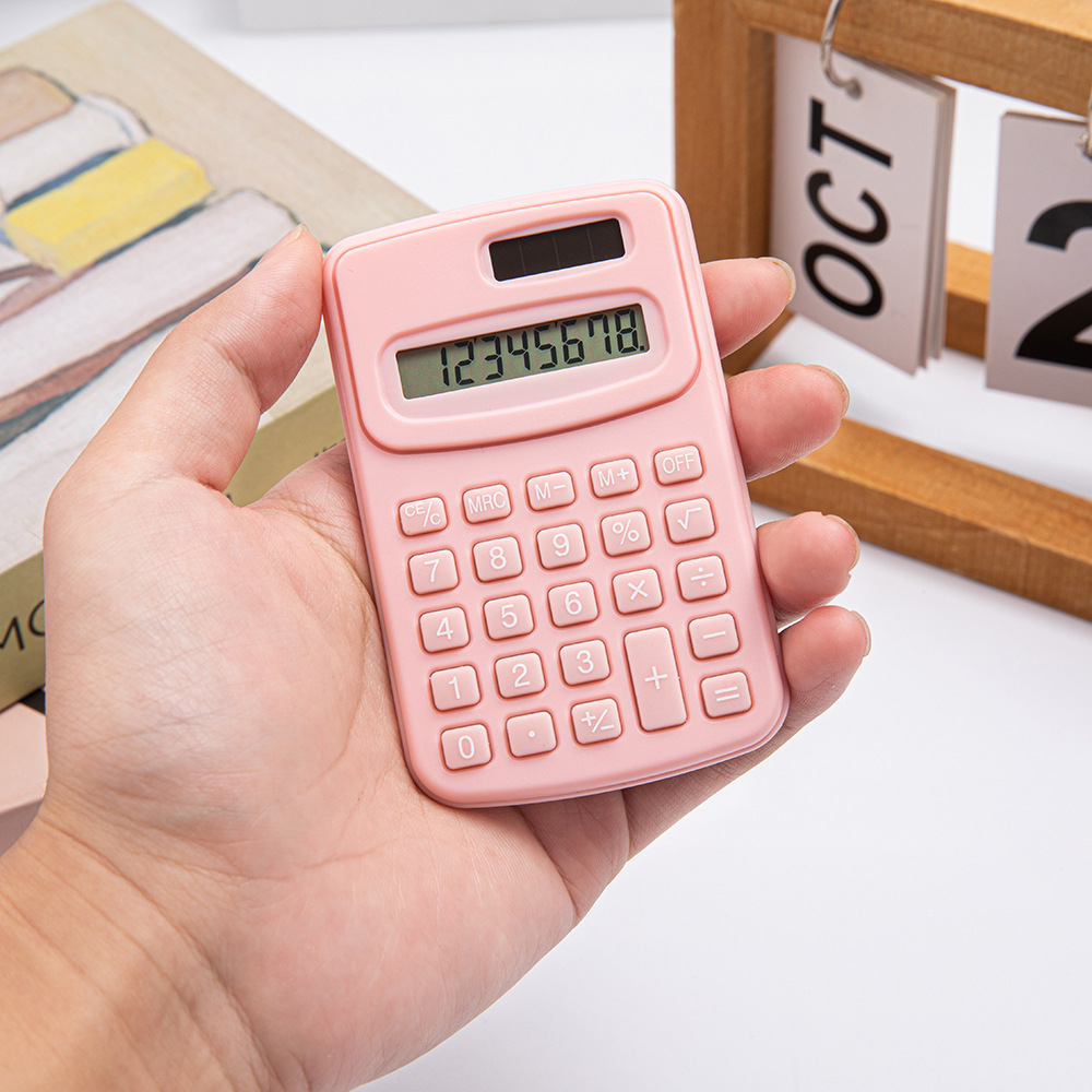 Small Mini High-Looking Dopamine Cute Cartoon Portable Financial Office Calculator for Primary and Secondary School Students
