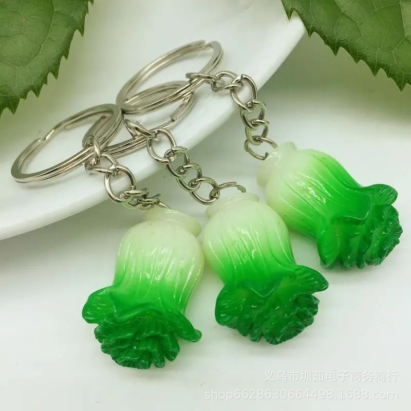 Personalized Creative Artificial Food Vegetables Cabbage Keychain Pendant Accessories Small Gifts