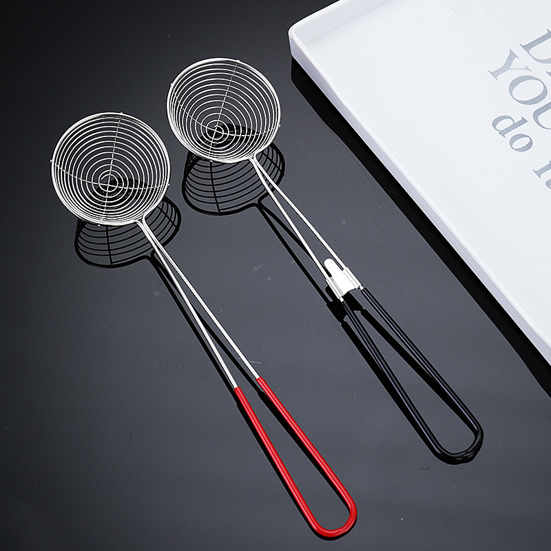 Сито из нержавеющей стали с красной ручкой для молочного чая сито для горячего супа