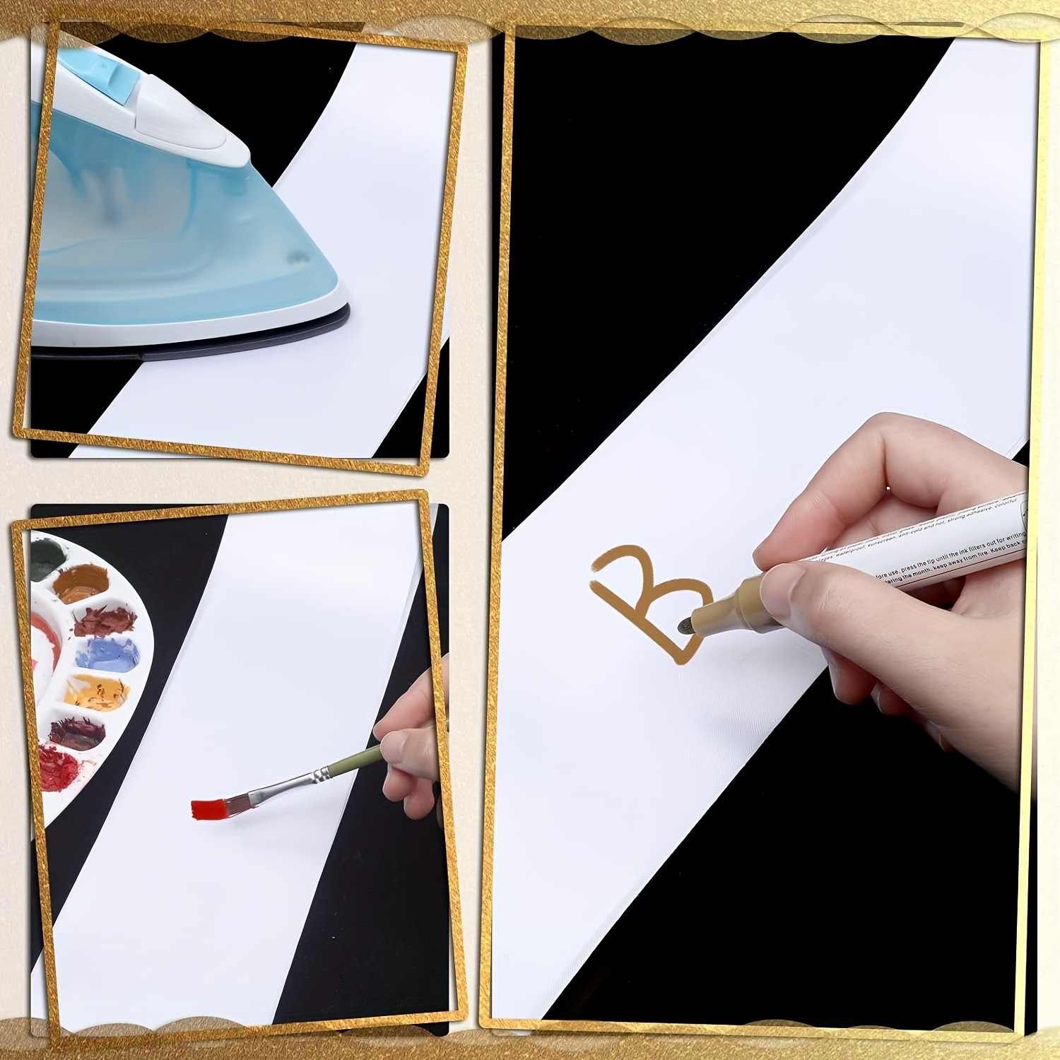 European and American birthday party color cloth multi-color blank shoulder strap handmade DIY pattern belt etiquette belt printable Logo