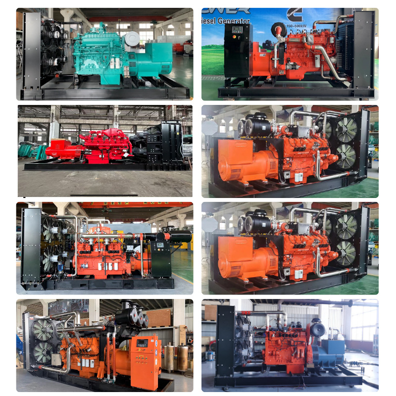 Cummins Series Gas Generator Set Silent Open Frame Natural Gas Biogas Lpg High Power Can Be Connected in Parallel and Connected to the Grid