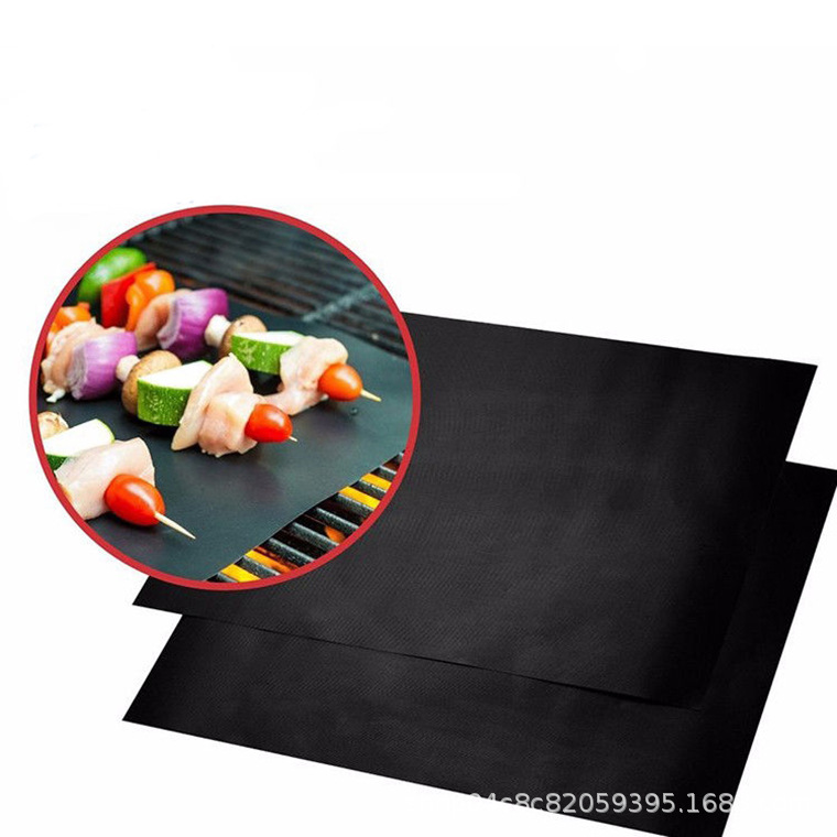 Amazon hot sale non-stick high temperature resistant bbq barbecue mat suit outdoor barbecue mat Teflon barbecue mat