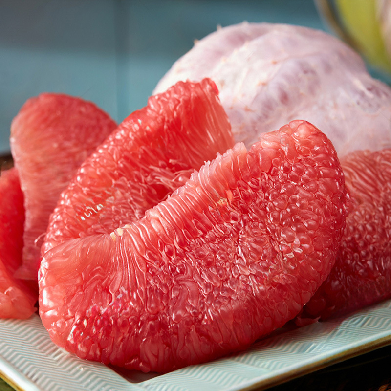 Freshly Picked Seasonal Fujian Guanxi Three-Red Honey Pomelo Old Tree Red-Fleshed Pomelo Fresh Fruit Juicy Pure Sweet Whole Box Wholesale