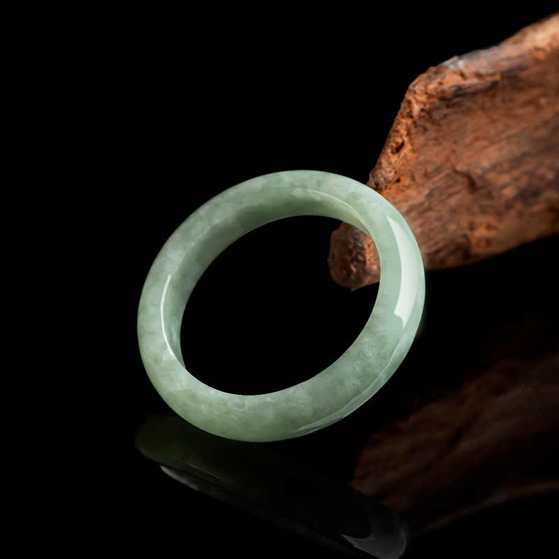 Natural Jade A-Grade Bean Ring for Men and Women, Jade Ring for Men and Women, Hand Ornaments, Jewelry, Sihui Jade Wholesale