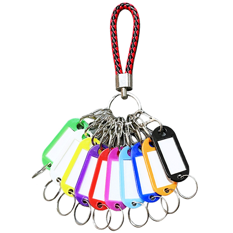 Eight-character buckle quick release key chain storage artifact rental house mark classification key buckle ring label key plate key plate