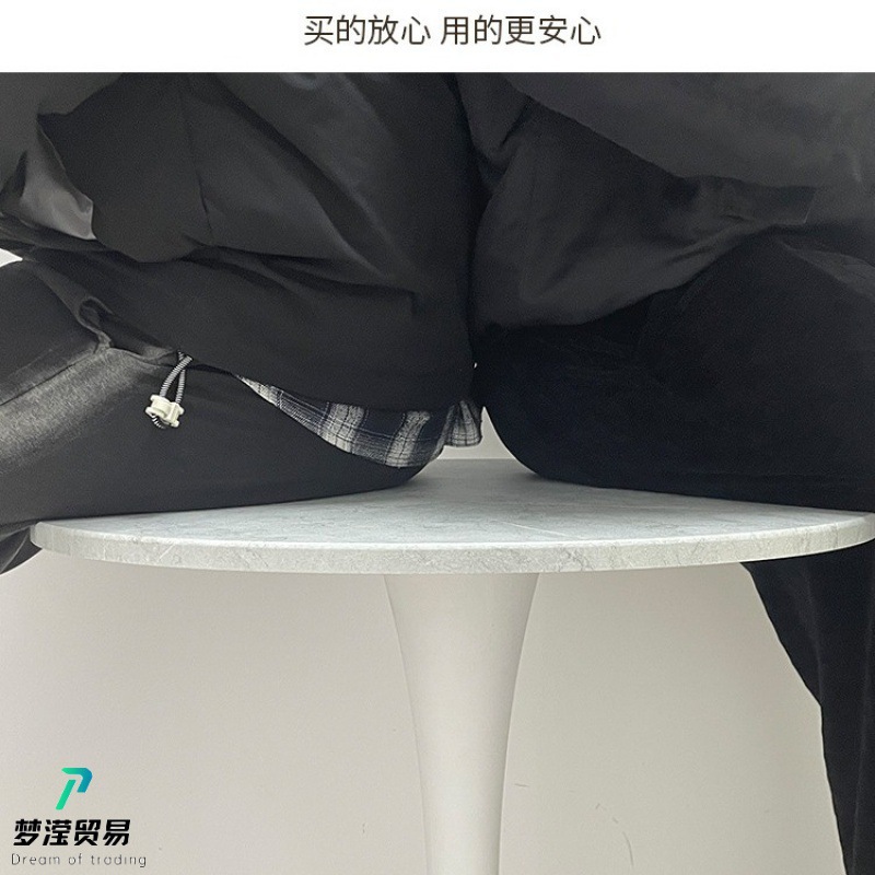 Round Dining Table Home Living Room Leisure Coffee Table Negotiation Table Small Apartment Rental Balcony Tulip Round Table