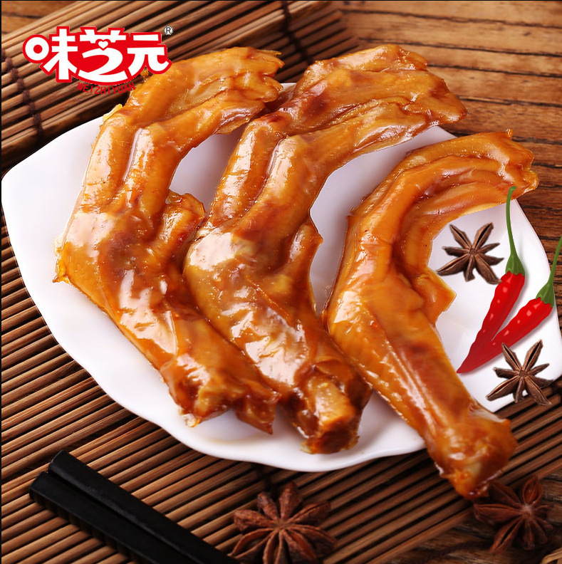 Sweet cheese braised duck feet duck feet big bag 30g spicy Hunan specialty casual snacks duck feet wholesale