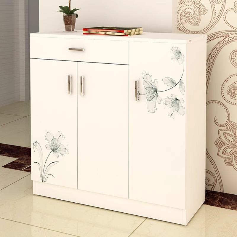 Household Shoe Cabinet Storage Cabinet Doorway Simple Multi-Layer Shoe Rack Simple Modern Foyer Cabinet Imitation Solid Wood Ultra-Thin Storage Cabinet