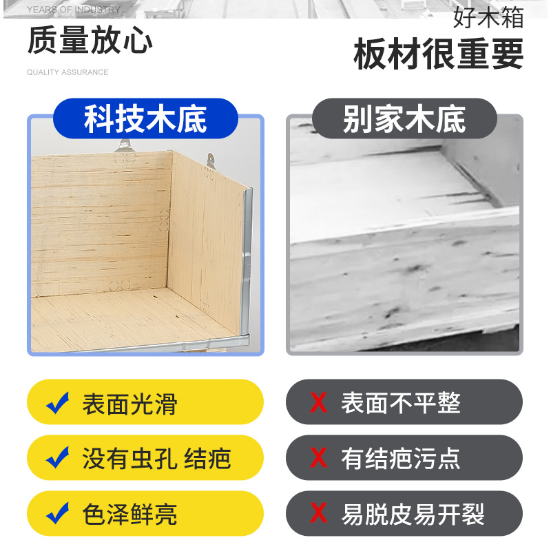 Industrial Equipment Wooden Box, Fumigation-Free Wooden Box, Thickened Plywood, Removable Steel and Wooden Box Manufacturer