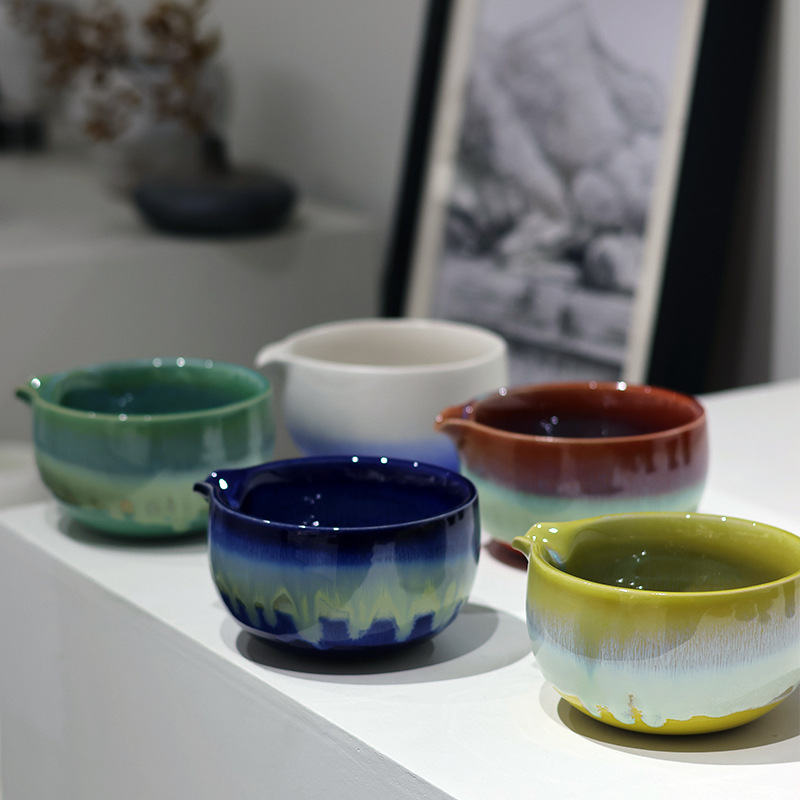 Japanese Style Matcha Large Caliber Standard Matcha Bowl Tea with Kiln Glaze Japanese and Korean Style Tea Soup Bowl Porcelain Bowl