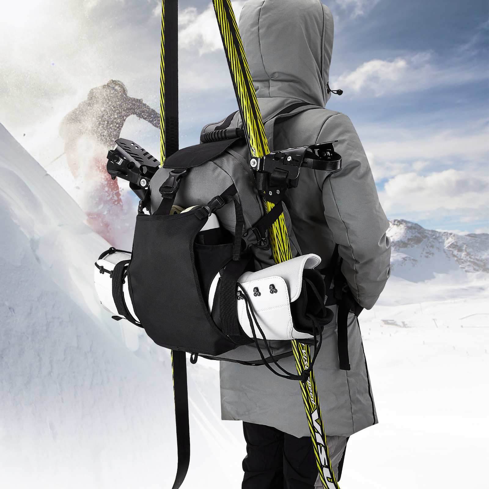 Multi-purpose Ski Skate Bag Sports Fitness Backpack Travel Mountaineering Bag Camping Bag Riding Bag Helmet Bag Sliding