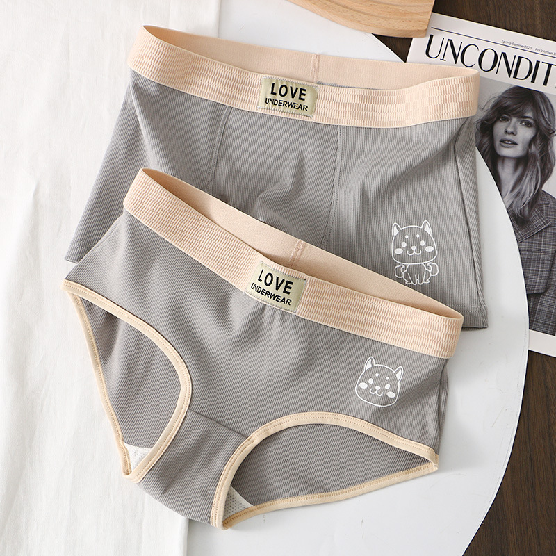 Couple's Underwear Men's Underwear Women's Underwear Men's Cotton Underwear Men's Boxer Women's Triangle Breathable Sports Shorts Head