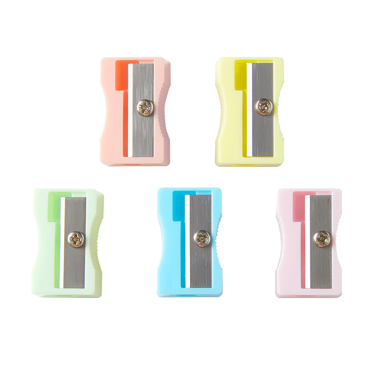 Mini Pencil Sharpener with Thick Holes, Large Triangular Pencil Sharpener, Cross-Border Macaron Color Single Hole, Cost-Effective Pencil Sharpener and Pencil Sharpener