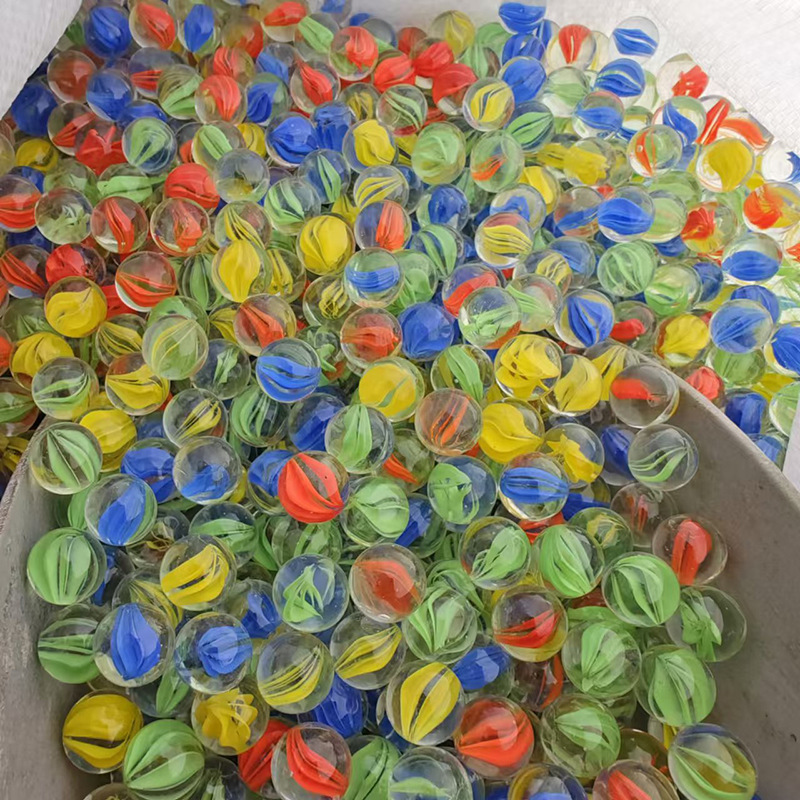 Wholesale Colorful High-Transparency Eight-Petal Glass Beads, Glass Balls, Glass Marbles, Game Consoles, Children's Entertainment Glass Balls, Etc