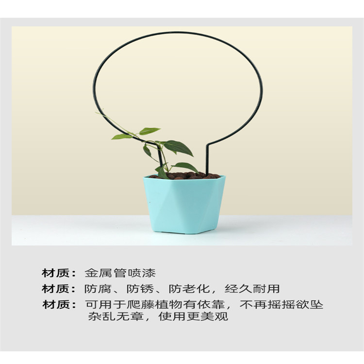 Cross-border Garden Plant Stand Climbing Support Stand Flower Pot Stand Flower Heart-shaped Metal Wrought Iron Gardening Fixing Rod