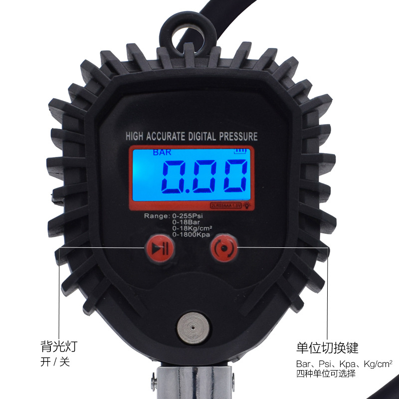 High-Precision Inflatable Tire Pressure Gauge with Oil Tire Pressure Gauge Car Tire Pressure Monitoring Digital Display Mechanical Tire Pressure Gauge