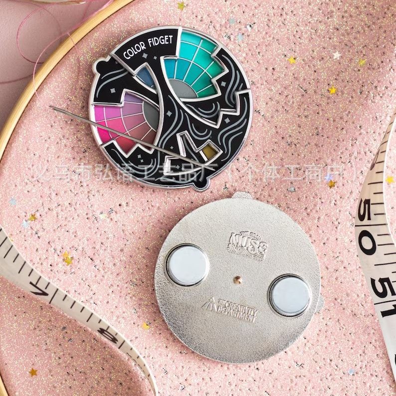 Color Fidget Enamel Pin Color Anxiety Relief Rotary Badge Decorative Pin