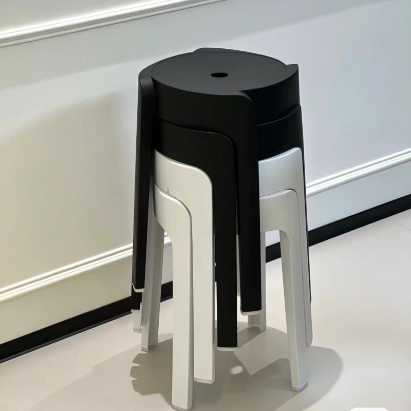 Plastic Stool, Household Spare Stool, Stackable Thickeneded Windmill Stool, Modern Simple Plastic Bench, Dining Table, Cyclone Chair