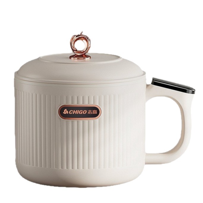 Chigo Smart Electric Cooker for Home Use in Student Dormitories, Small Electric Pot for Cooking Noodles, Non-Stick Rice Cooker, Steaming, Boiling, Frying, and Electric Hot Pot