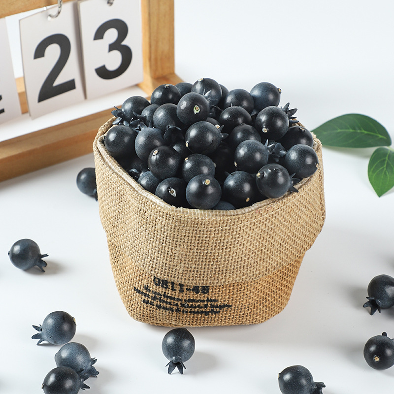 Spot Wholesale Simulated Blueberry Fake Blueberry Tree Simulated Fake Fruit Model Photography Props Home Decoration Ornaments