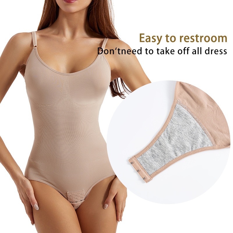 Seamless one-piece corset women's belly shaping pants open hip lifting shaping sling corset corset jumpsuit Shapewea