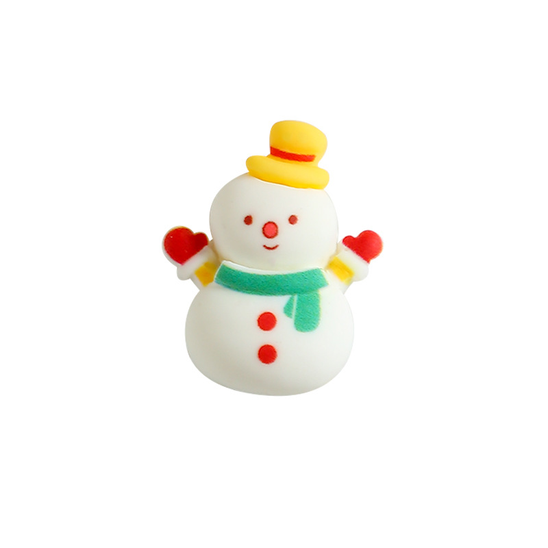 Cartoon Christmas Series Holiday Resin Accessories Handmade DIY Cream Glue Cup Refrigerator Magnet Decorative Patch Accessories