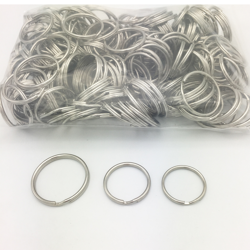 оптовая продажа металлическое кольцо для ключей отверстие плоское кольцо брелок застежка ювелирные аксессуары