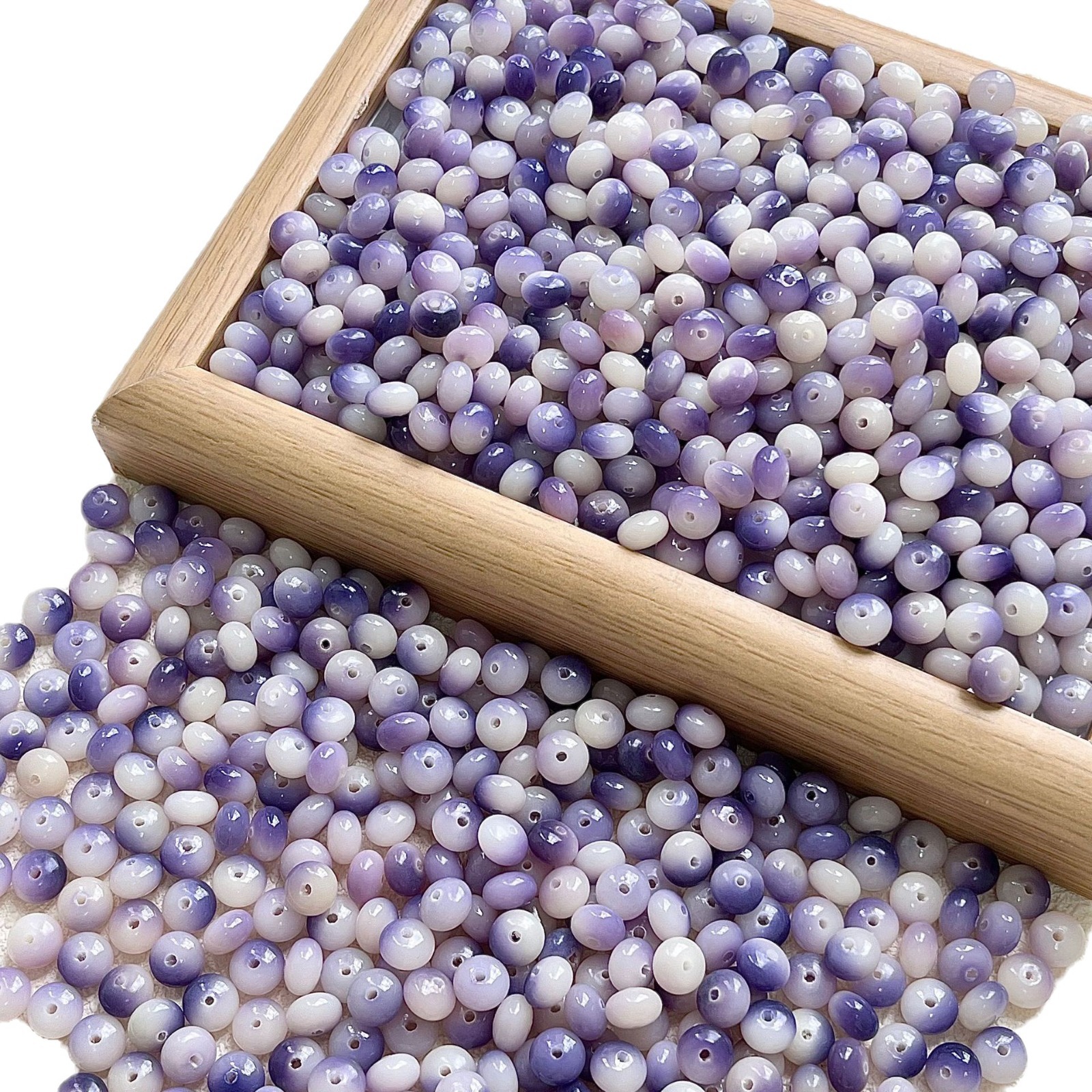 Natural Pink Abacus Beads Bodhi Scattered Beads Women's Handmade DIY Jewelry Accessories Wen Play Buddha Beads Wholesale Beads by Jin