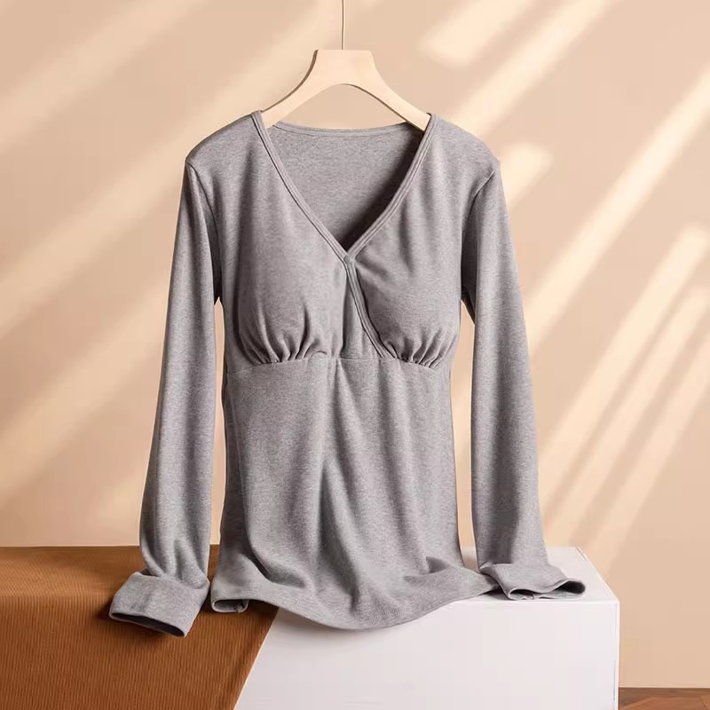 Autumn and winter new cotton large size confinement clothing maternity cross long sleeve top home clothing pajamas manufacturers